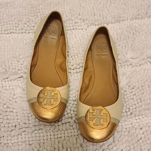 Tory Burch Women's Minnie Cap Toe Ballet Flats 8.5